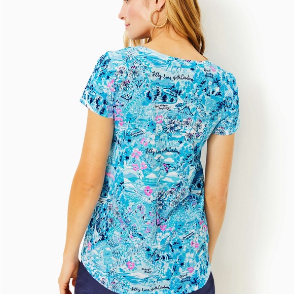 Lilly Pulitzer Etta v-neck top - Picture 2 of 4